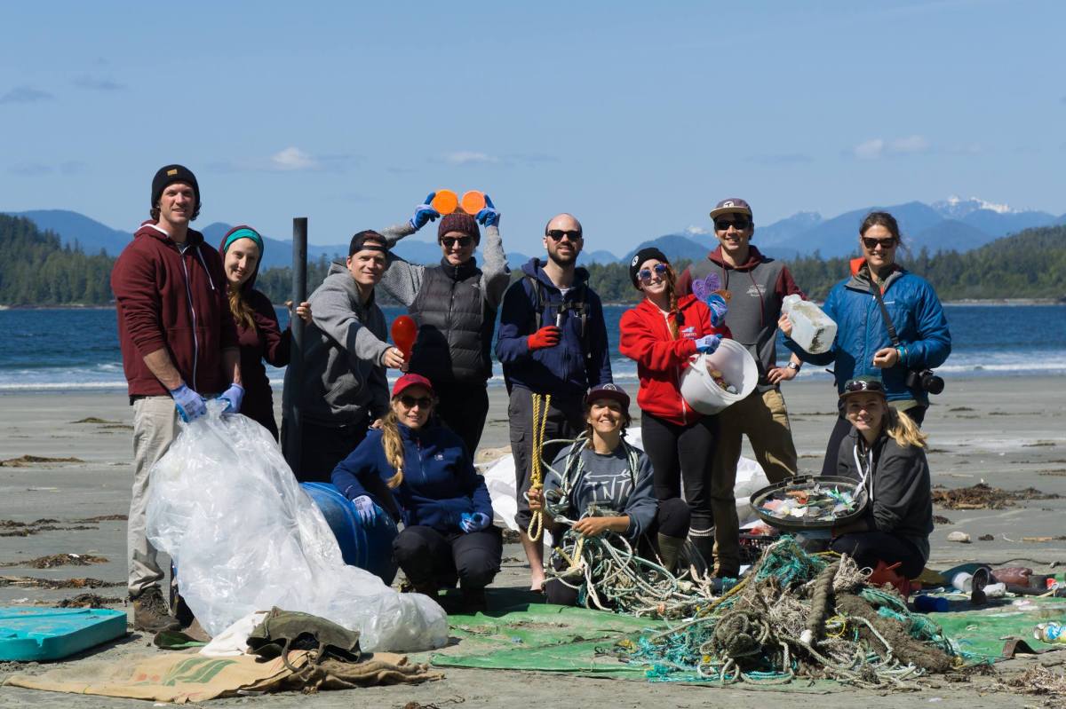 Surfrider Pacific Rim Jamies Whaling Station Beach Clean Up Marine debris collected with Surfrider Pacific Rim & Jamie's Whaling Station