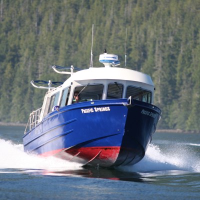 boat driving on the ocean