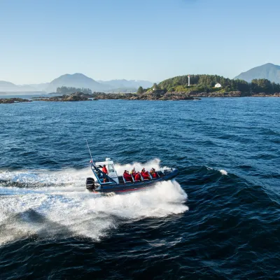 a small boat in a body of water