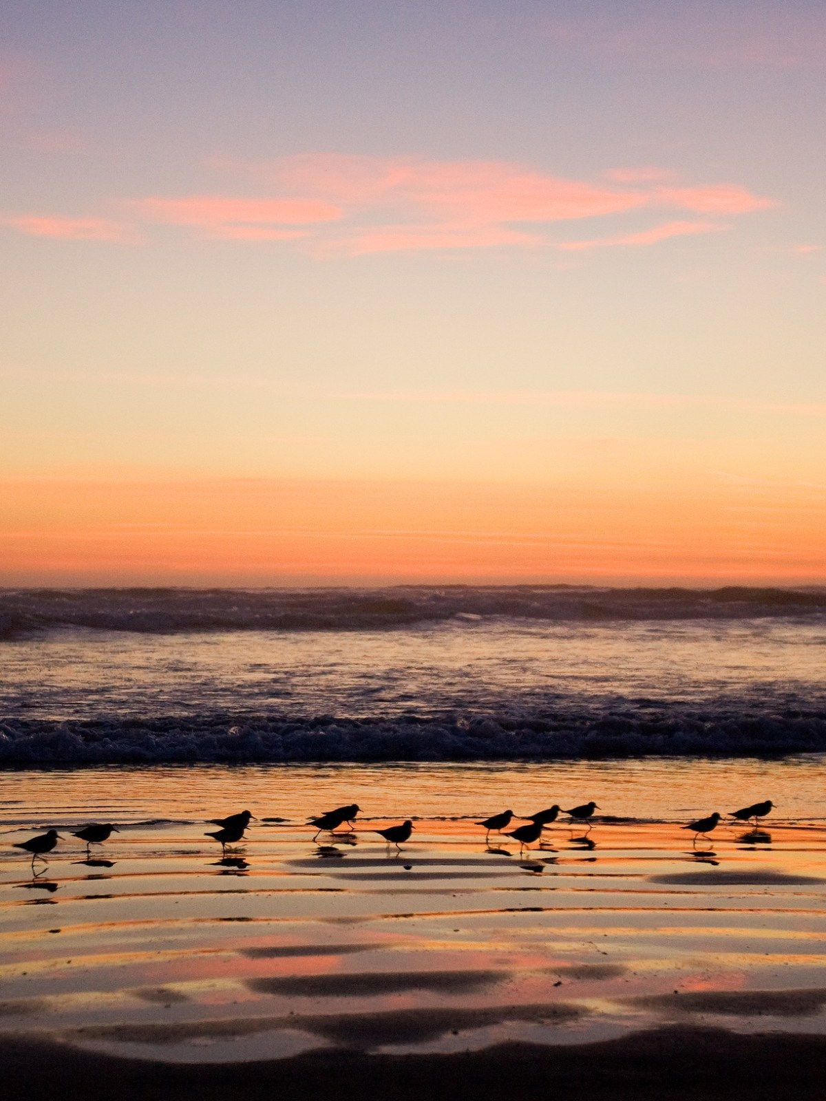 a sunset over a body of water